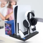 Ipega PS5 6 in1 Vertical Dual Charging Dock & Stand With Cooling Fan - Image 2