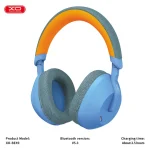 XO BE49 Foldable ANC Wireless Bluetooth Headphones With Mic - Blue
