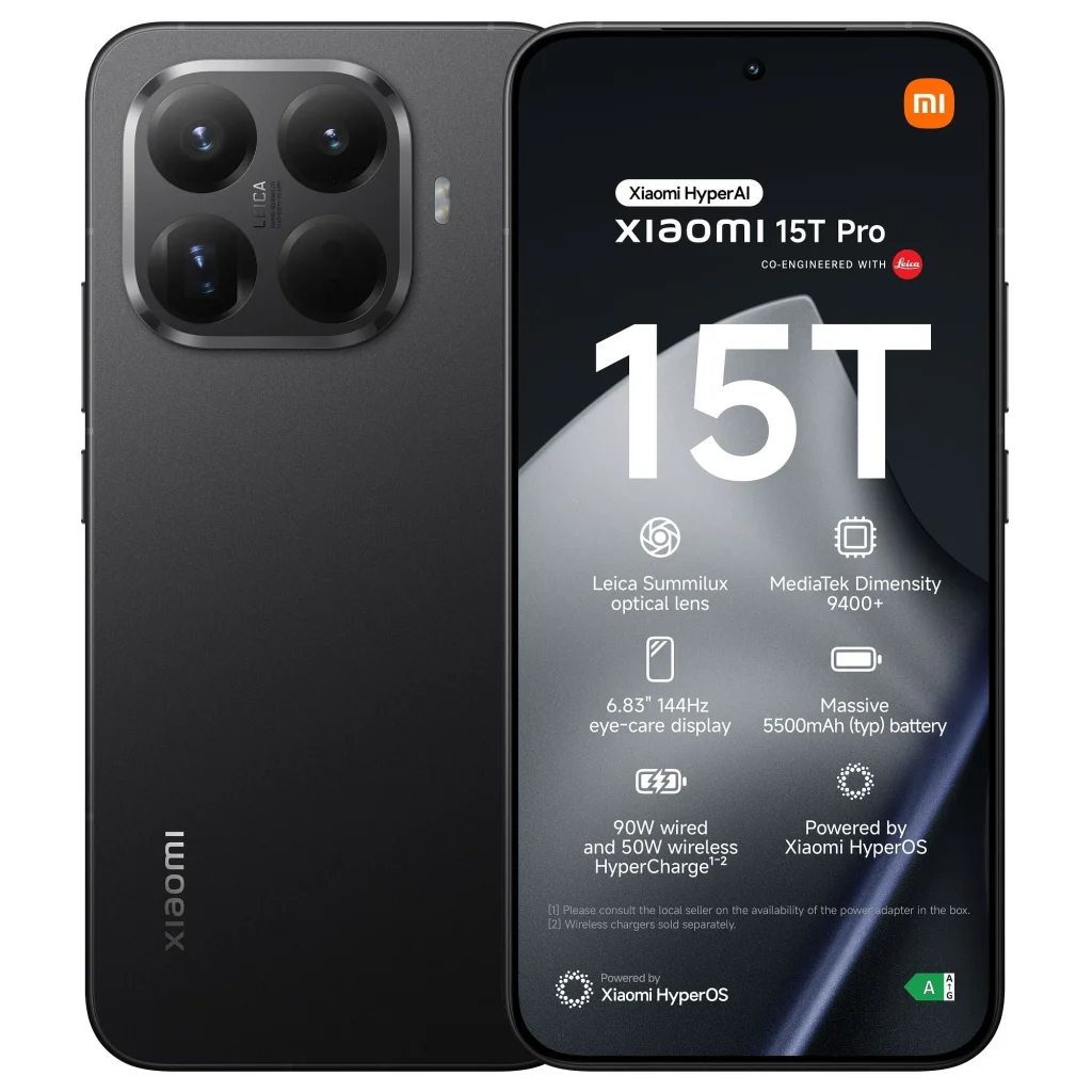 Xiaomi 15T Pro ブラック 12GB RAM 256GB ROM Xiaomi 15T Pro 5G Dual SIM Black 512GB and 12GB RAM (6932554447564