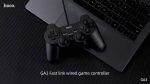 Hoco GA3 Fast Link wired game controller Black - Image 2