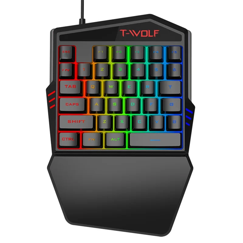 T-WOLF T19 wired one-handed gaming keyboard | Trendex
