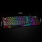 T-WOLF T20 wired RGB gaming keyboard