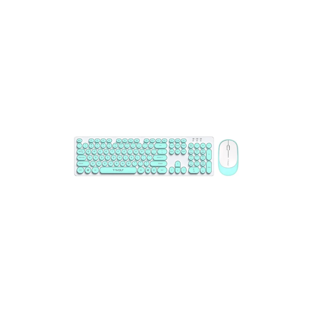 T-WOLF TF770 wireless keyboard and mouse set Blue