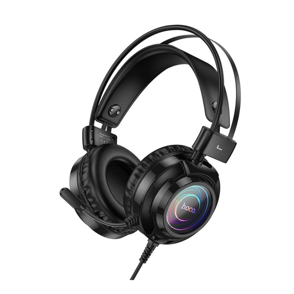 Hoco W110 Resource RGB wired gaming headset Black