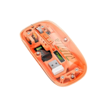 T-WOLF X11 dual-mode transparent wireless mouse Orange | Trendex South Africa
